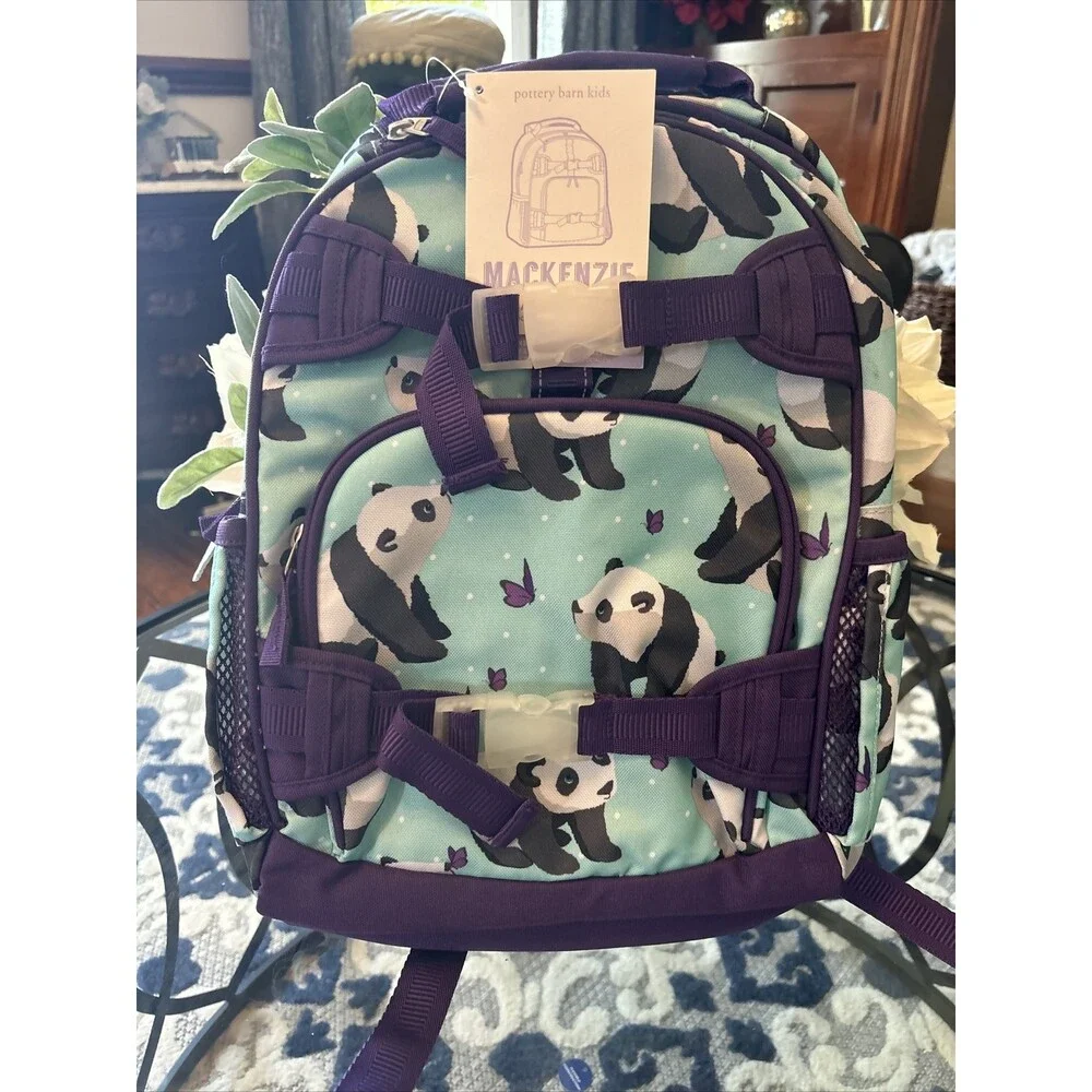 School Pottery barn BACKPACK LUNCH SET Travel Bag Panda girl Birthday gift🌈